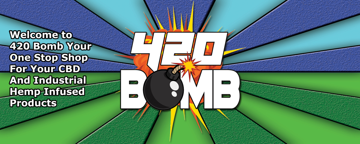 420 Bomb CBD & Industrial Hemp Infused Products Logo